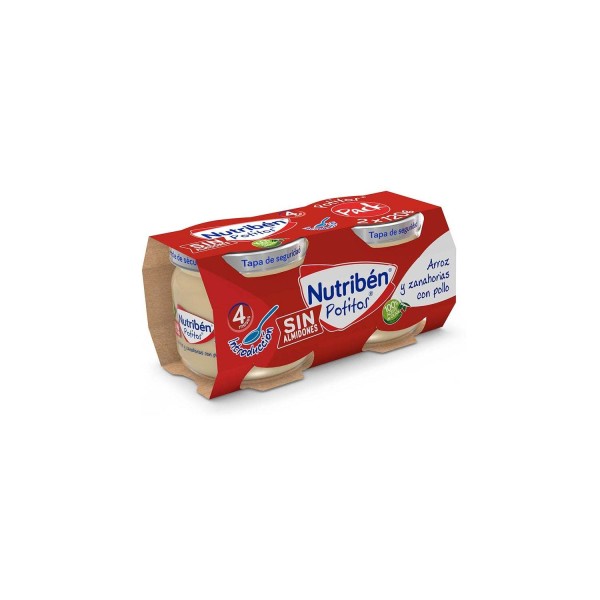 Nutriben Pack Potitos Arroz y Zanahorias con Pollo 2x120g