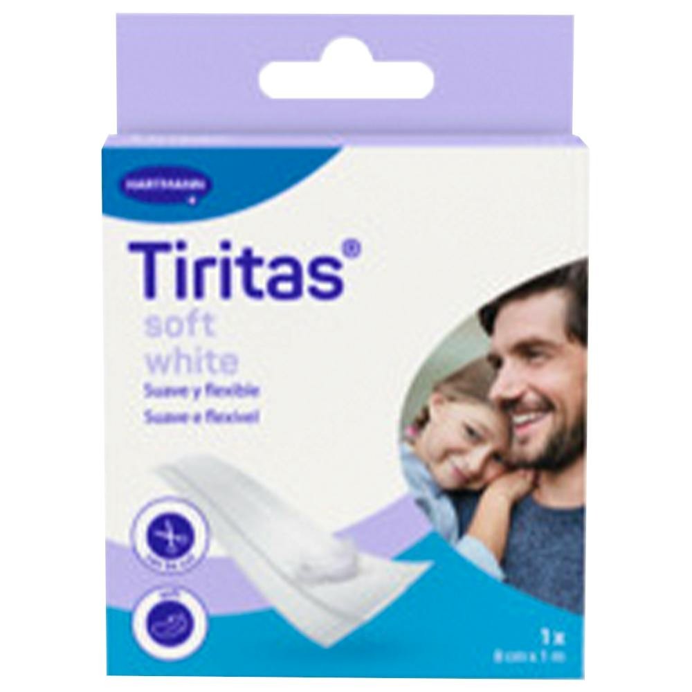 Tiritas Soft white 8cmx1m 1 ud