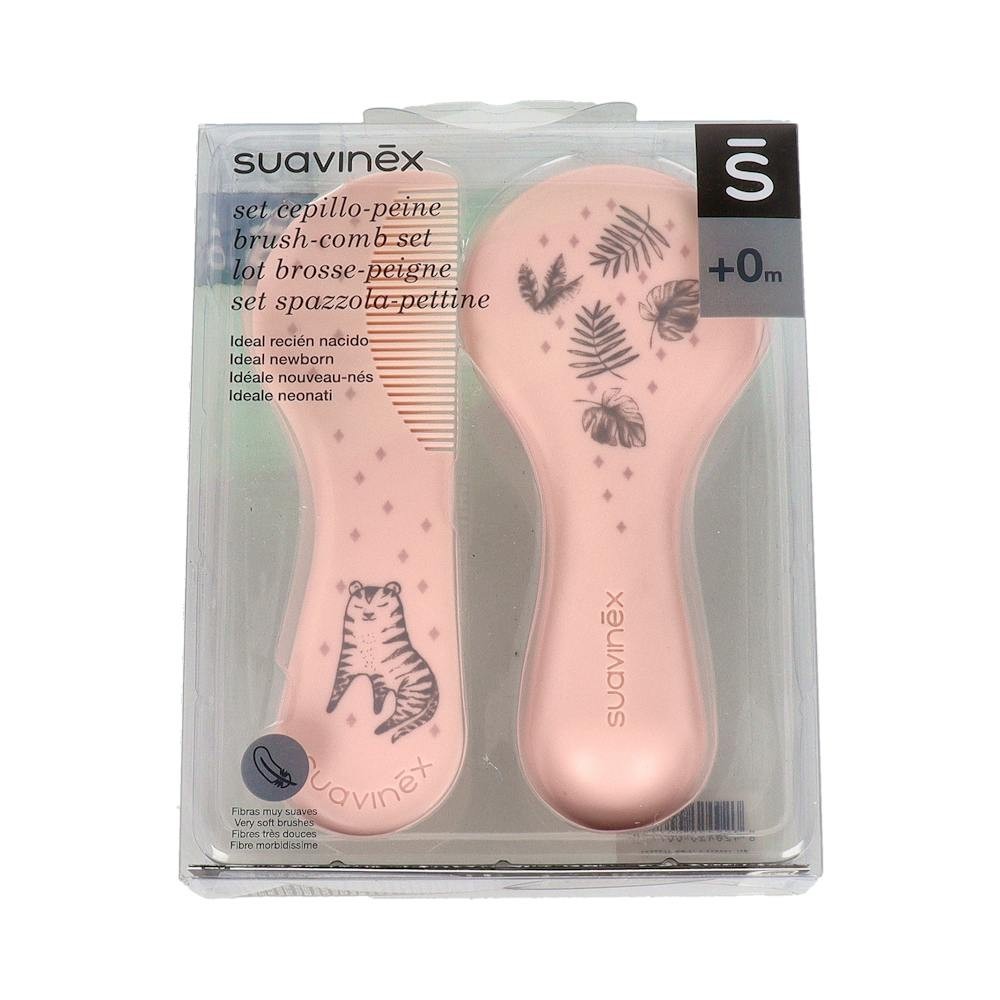 Set Suavinex Cepillo Y Peine Rosa