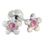 Pendiente Prim Inv Ace-Flor Nat-Rosa 2 U
