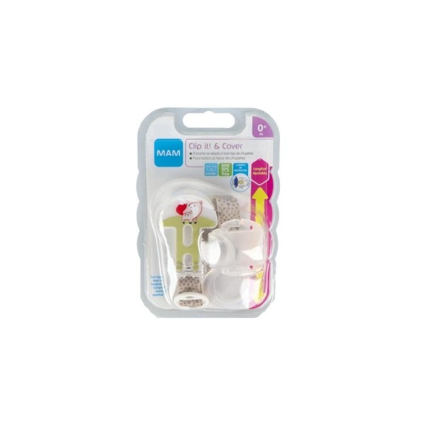 Broche Mam Sujeta Chupete Clip It Cinta Cubretetina +0 M...