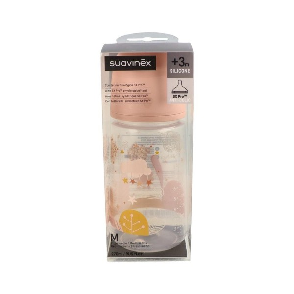 Biberon Suavinex Tetina Fisiologica Silicona T/U +3M...