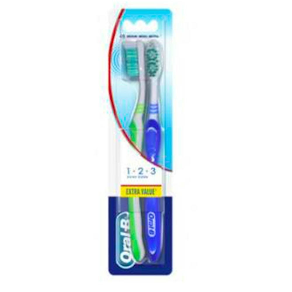 Oral-B Cepillo 123 Shiny Clean Duo Medio