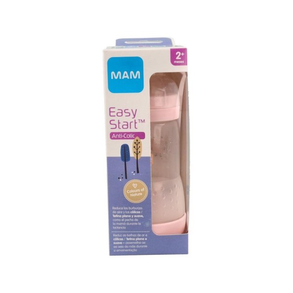Biberon Mam Anti-Colic 260Ml Matt - Rosa